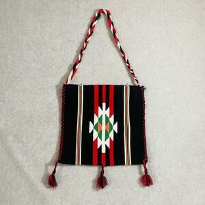 VTG Woven Wool Purse Boho Shoulder Bag Tote Bag Native American Indian